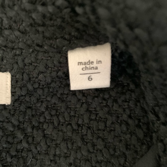 Coldwater creek Black Short Sleeve Pebbled Boucle Jacket -sz 6 - Picture 4 of 5